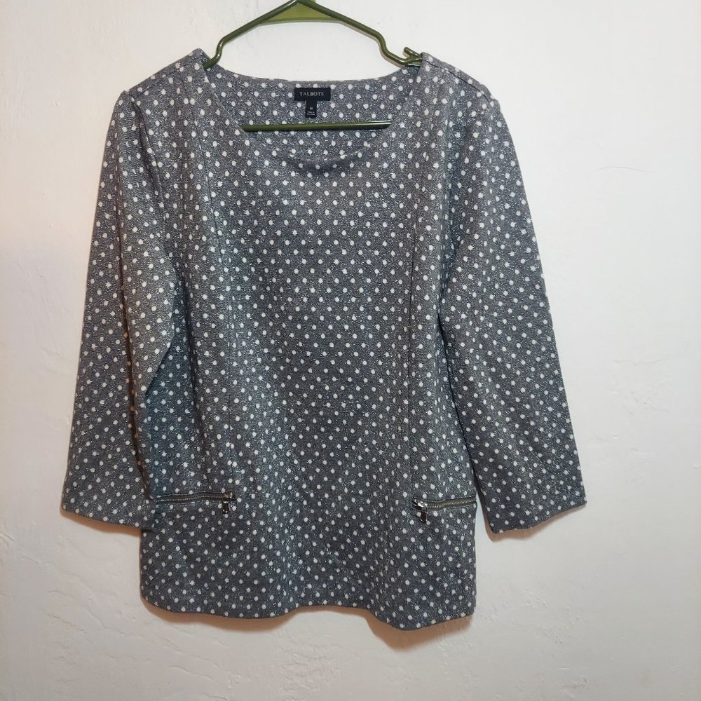 Talbots Polka Dot Sparkly Blouse